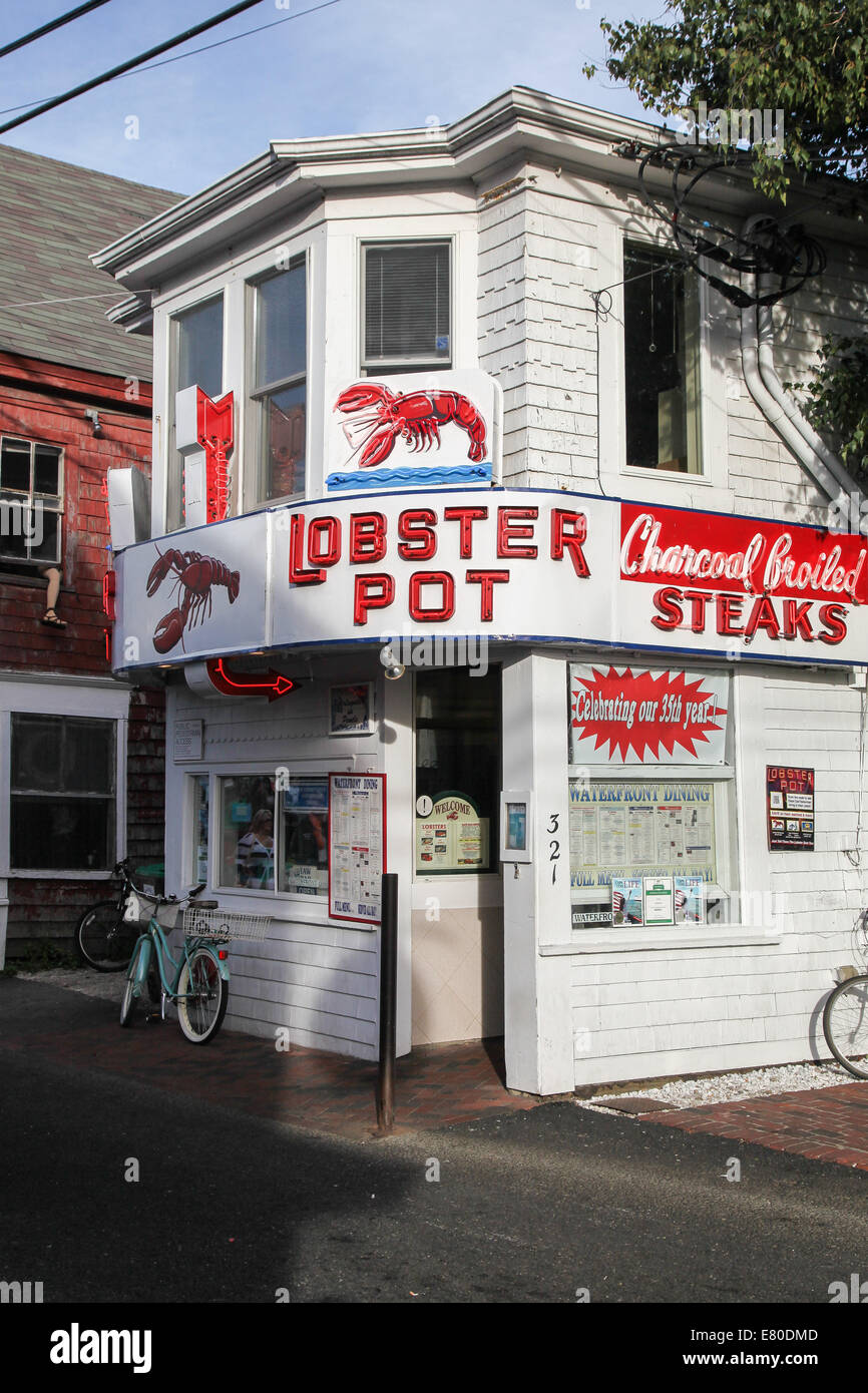 PROVINCETOWN-SEPTEMBER 14: Lobster pot restaurant in Provincetown in Cape Cod , Massachusetts, USA on September  14, 2014. Stock Photo