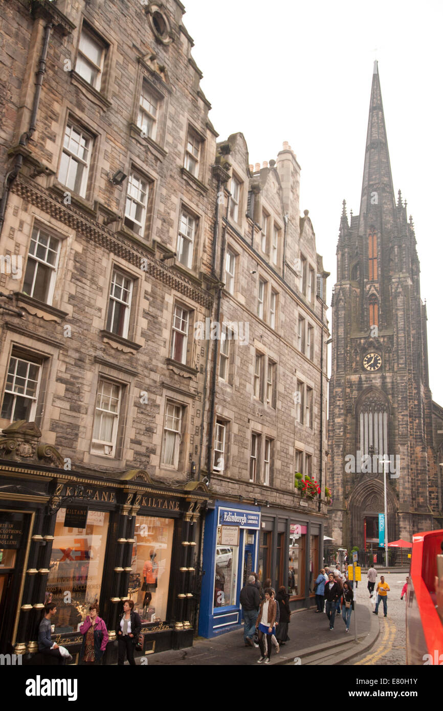 Street view of Queensferry, Edinburgh Stock Photo