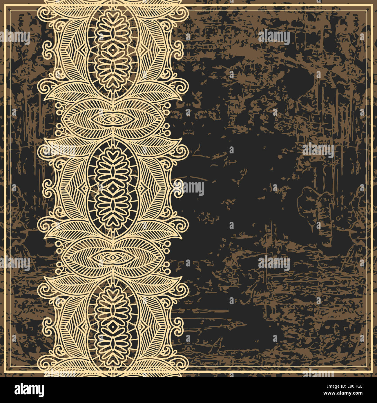 Ornamental floral pattern with place for your text Stock Photo - Alamy