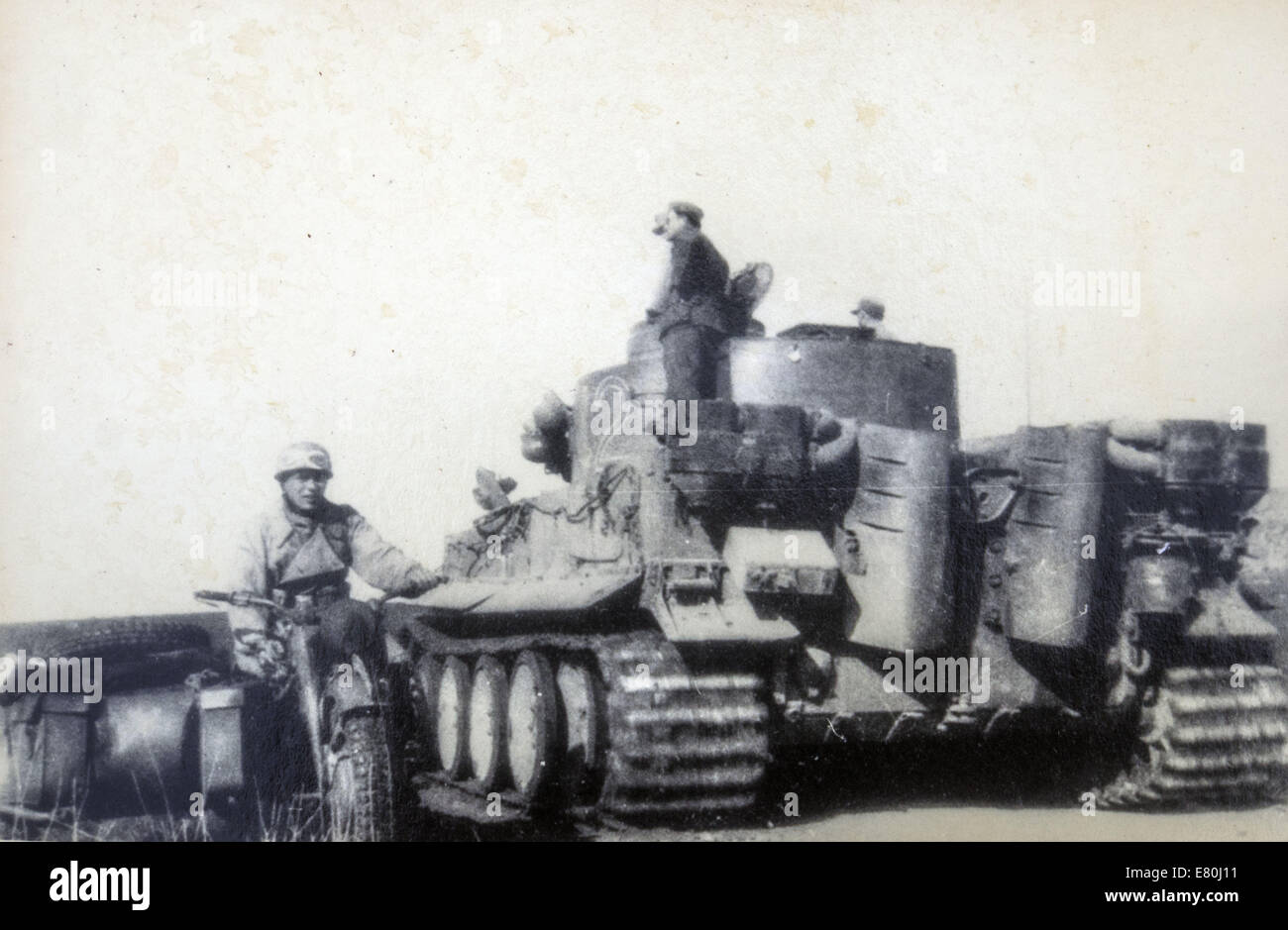 Tiger II is the common name of a German heavy tank of the Second World War. The final official German designation was Panzerkampfwagen Tiger Ausf. B, often shortened to Tiger B. Germany, 1940s. Reproduction of antique photo. 27th Sep, 2014. © Igor Golovniov/ZUMA Wire/ZUMAPRESS.com/Alamy Live News Stock Photo