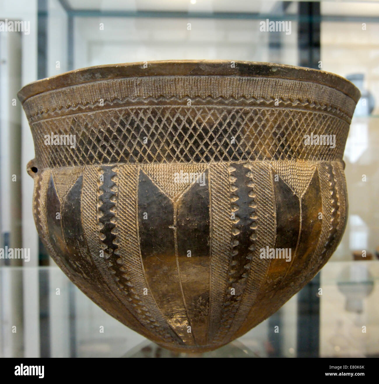 Skarpsalling Pot c.3200 BC, National Museum, Copenhagen, Denmark 140815 62178 Stock Photo