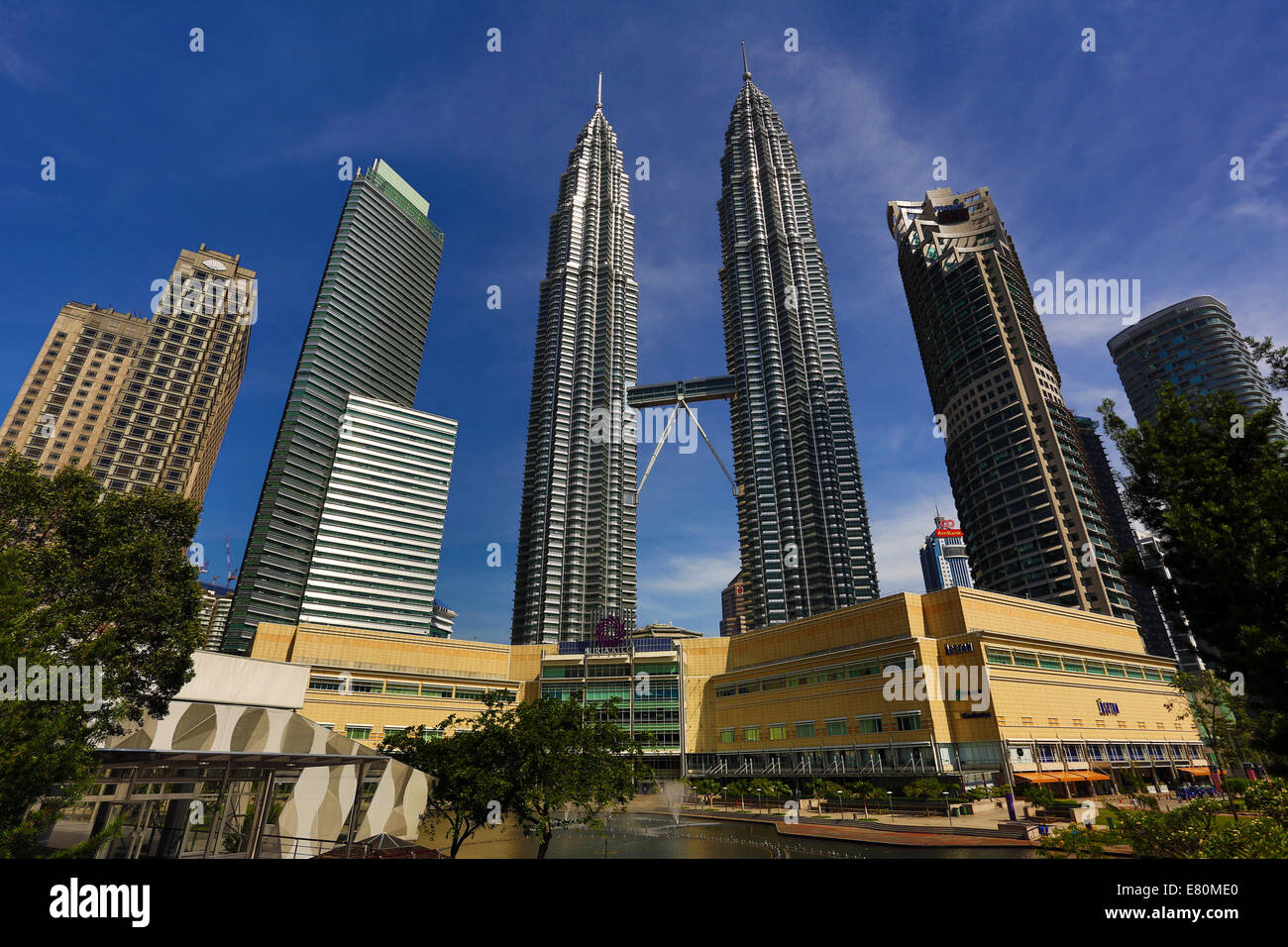 Petronas Twin Towers at KLCC in Kuala Lumpur, Malaysia Stock Photo