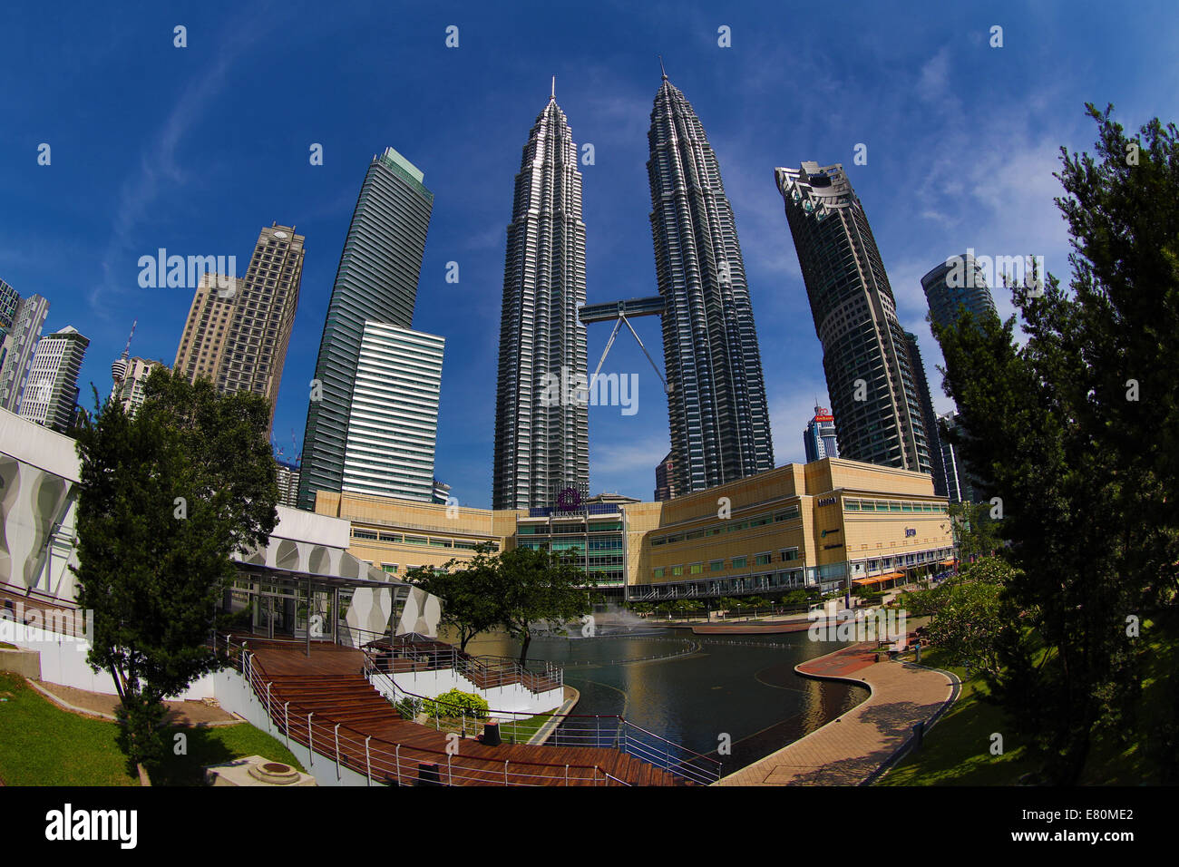 Petronas Twin Towers at KLCC in Kuala Lumpur, Malaysia Stock Photo