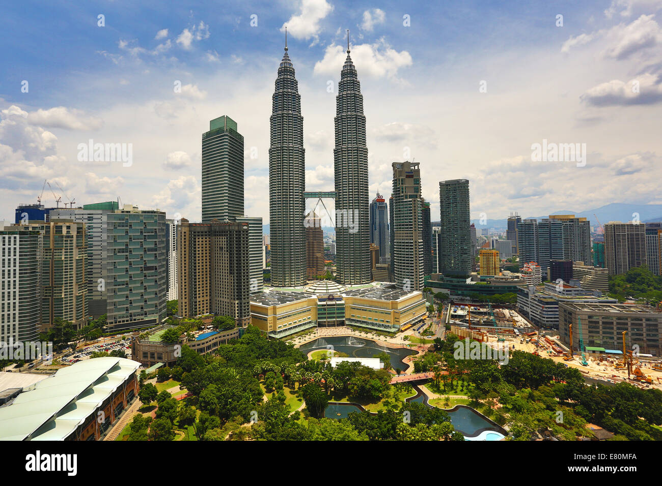 Petronas Twin Towers at KLCC in Kuala Lumpur, Malaysia Stock Photo