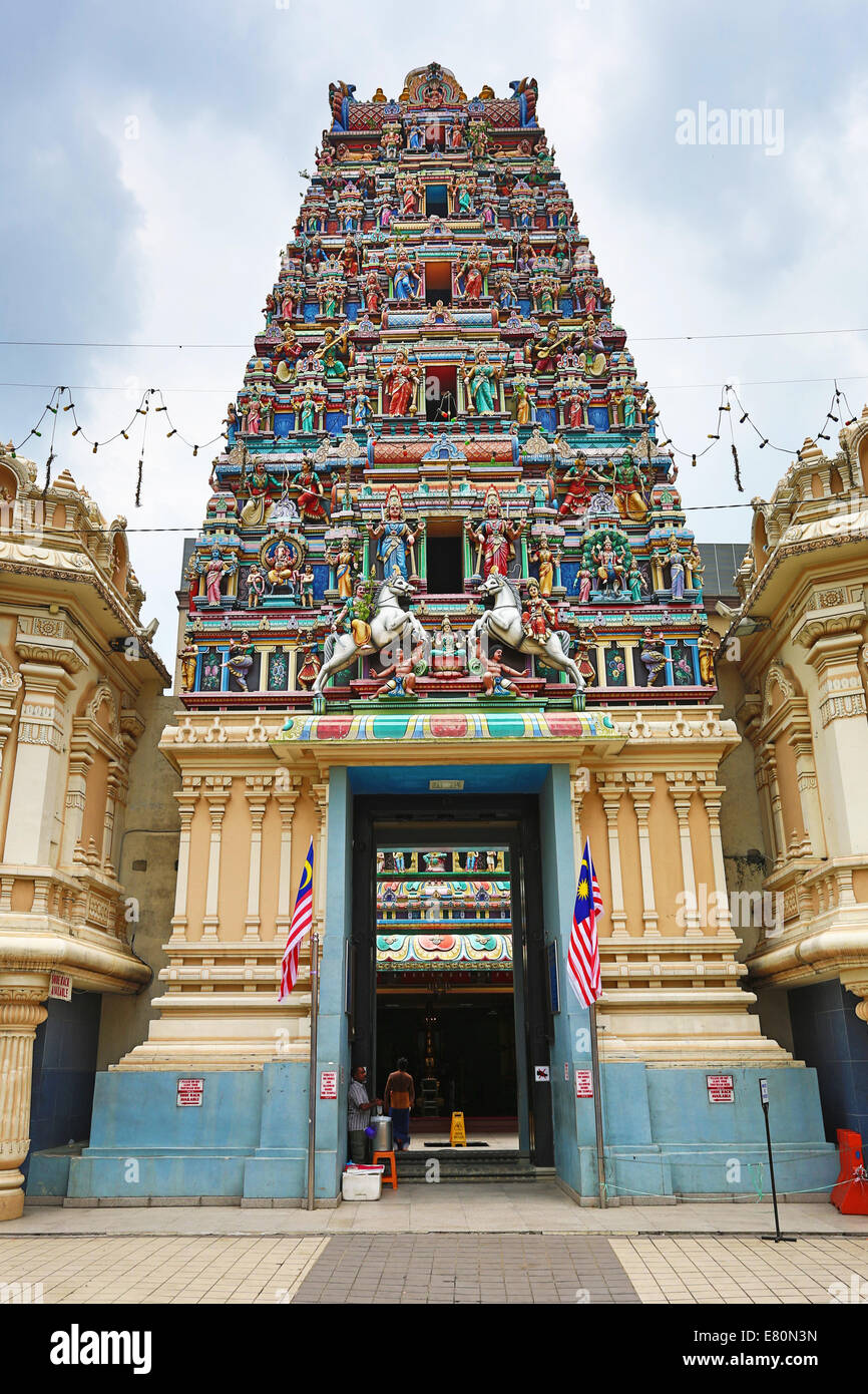 Sri Mahamariamman Hindu Temple in Kuala Lumpur, Malaysia Stock Photo