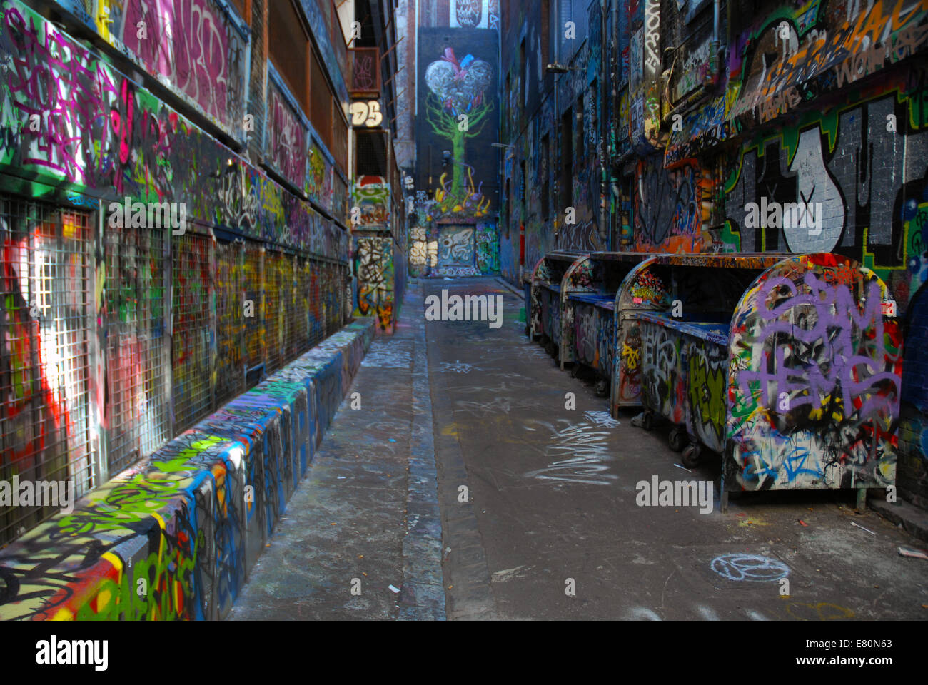 Rutledge Lane, Melbourne in Australia is where street artists are
