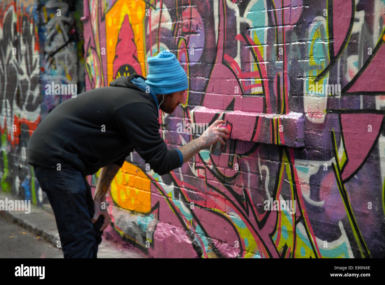 Rutledge Lane, Melbourne in Australia is where street artists are