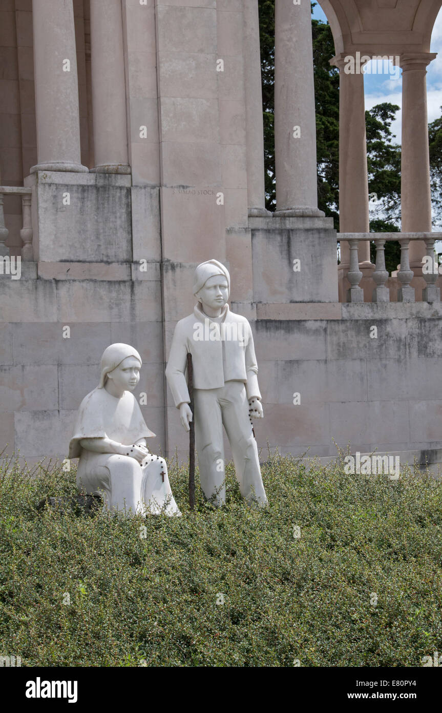 Statues of children who had vision. Fatima, Portugal Stock Photo