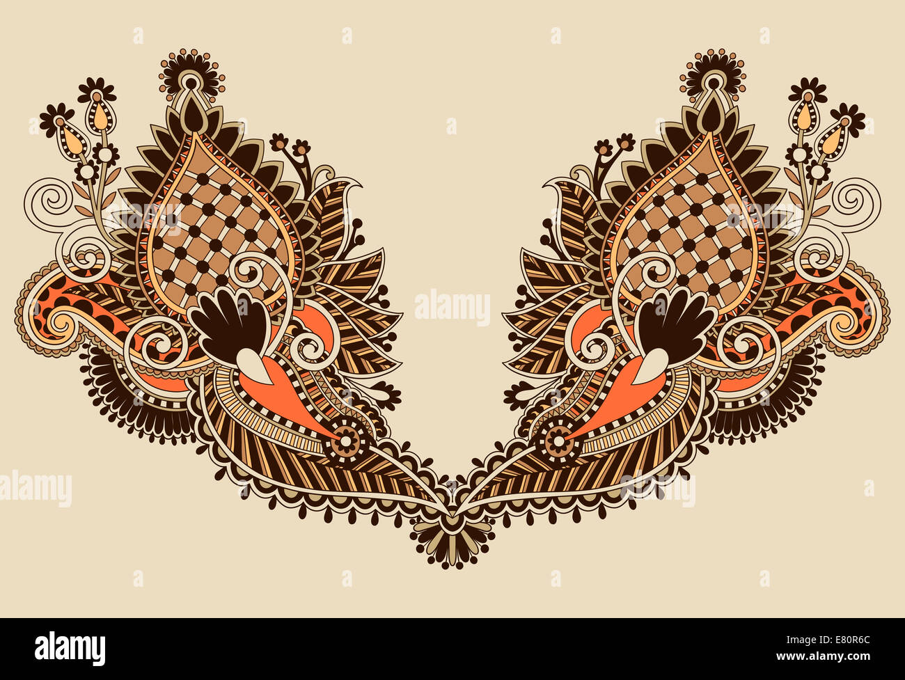 Neckline embroidery fashion Stock Photo Alamy