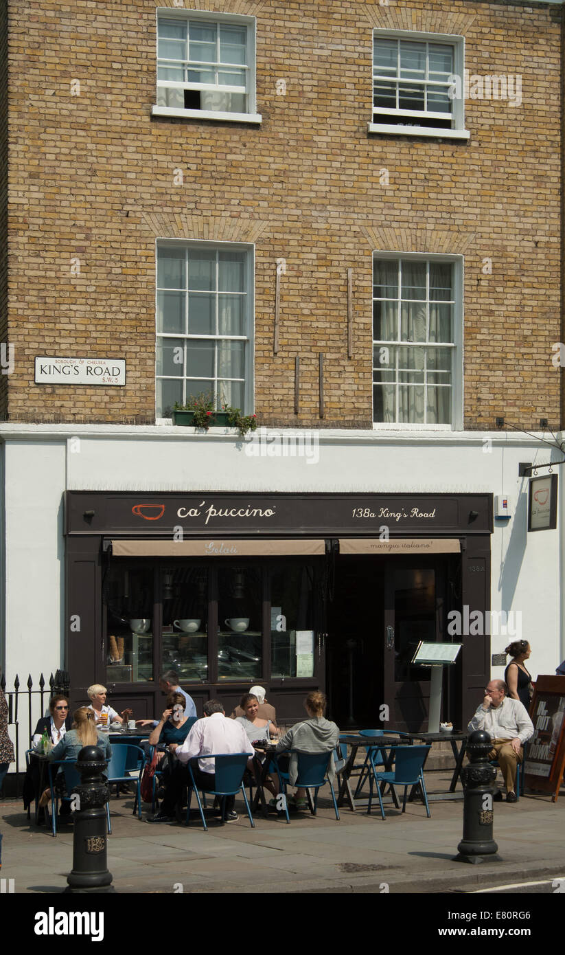 Cafe on King's Road, Chelsea, London, England Stock Photo Alamy