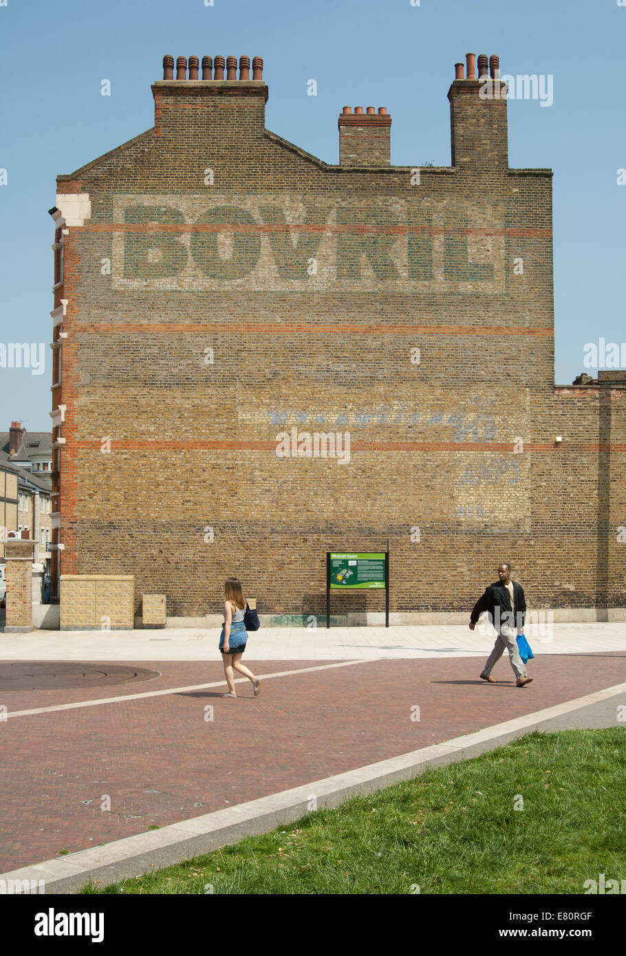 Old Bovril advert. Brixton, London, England. Stock Photo