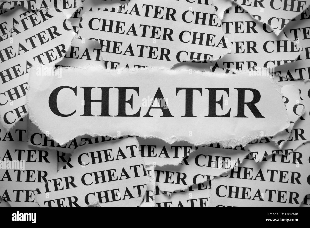 Cheater word hi-res stock photography and images - Alamy