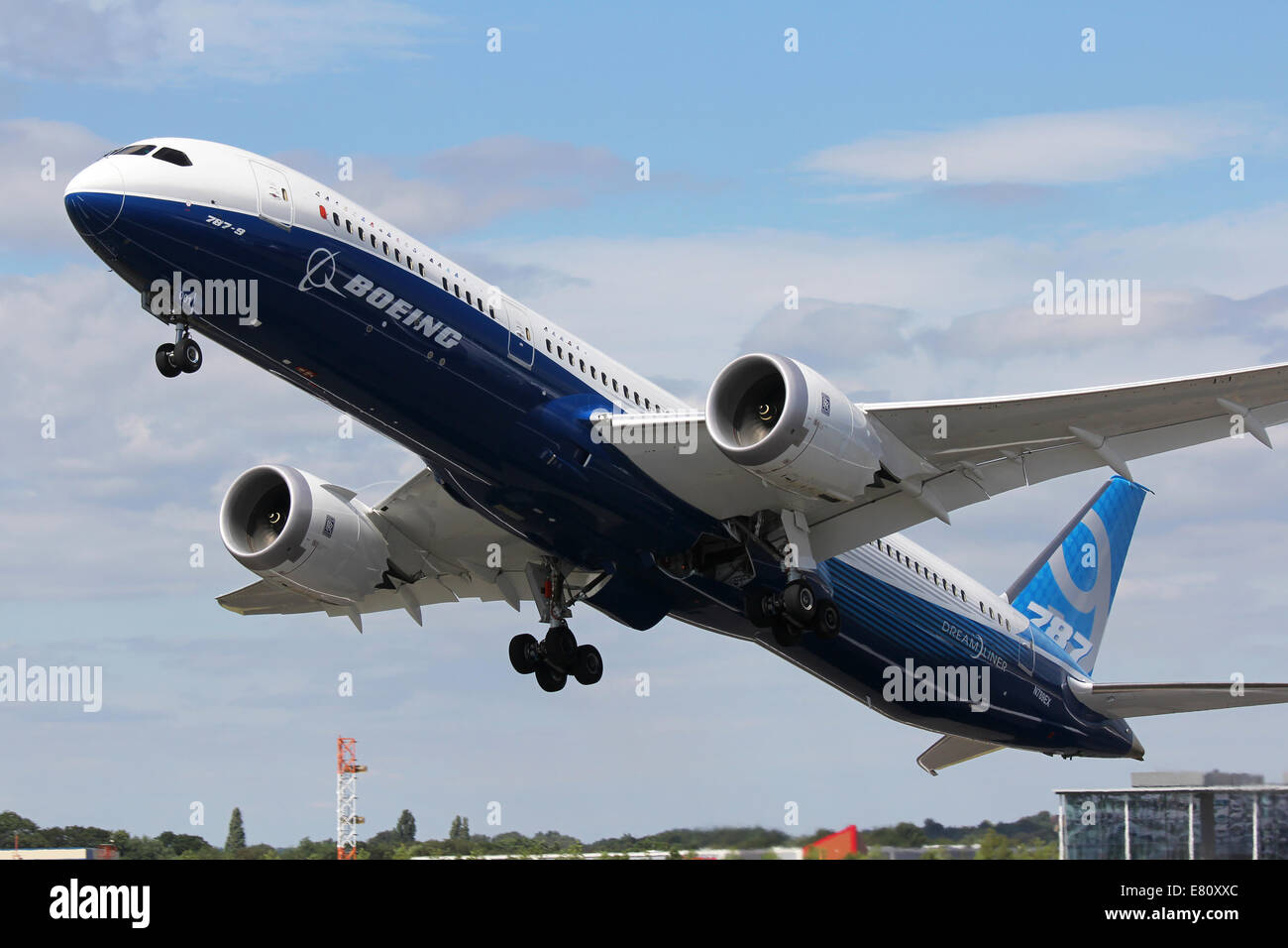 Boeing 787-9 Dreamliner at 2014 Farnborough airshow Stock Photo