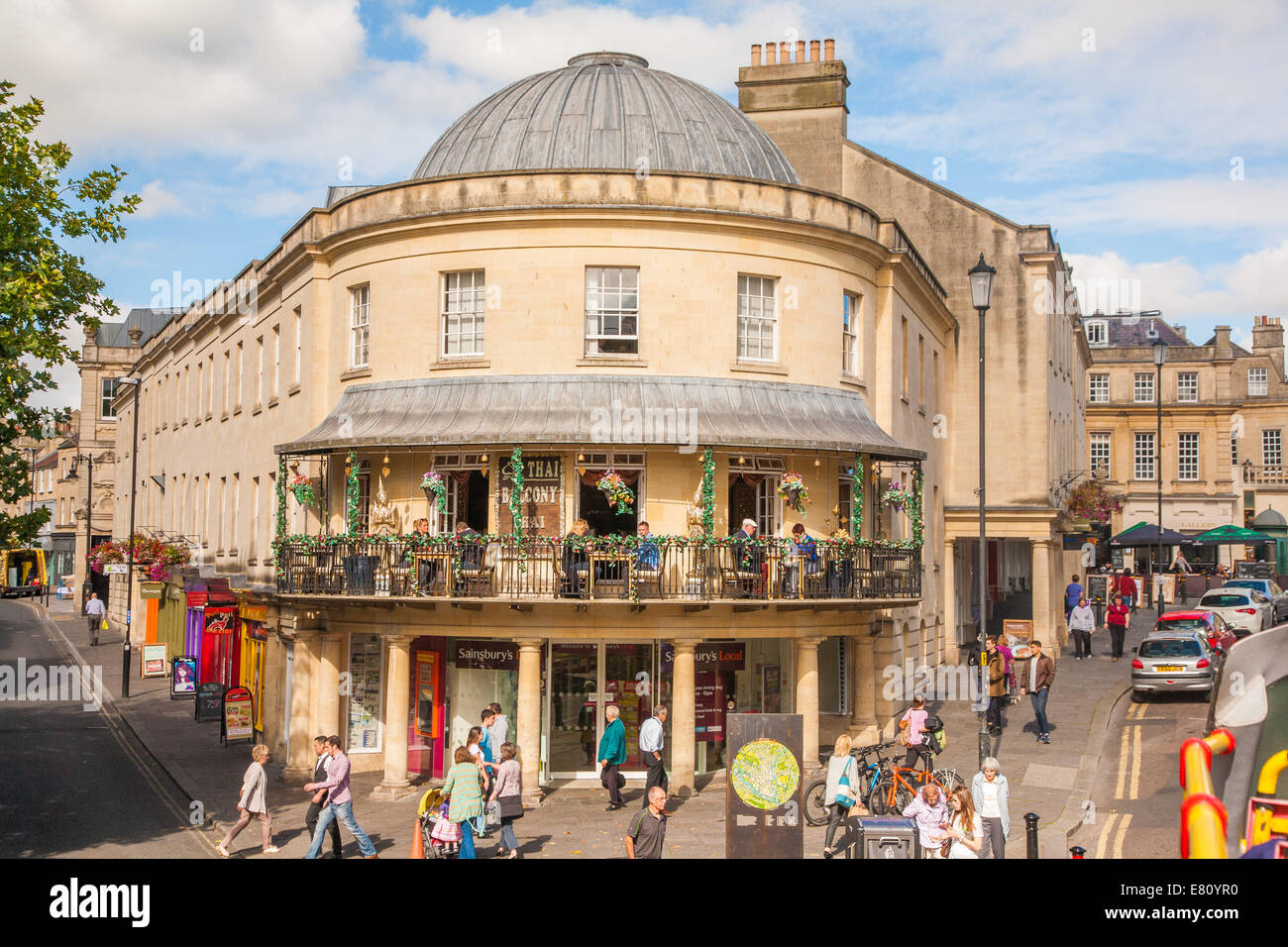 The Stores in Bath on Corner Stock Photo Alamy