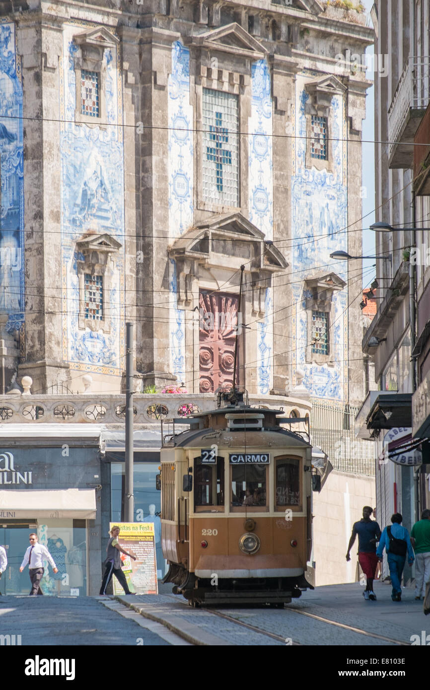 Oporto tram, Portugal Stock Photo