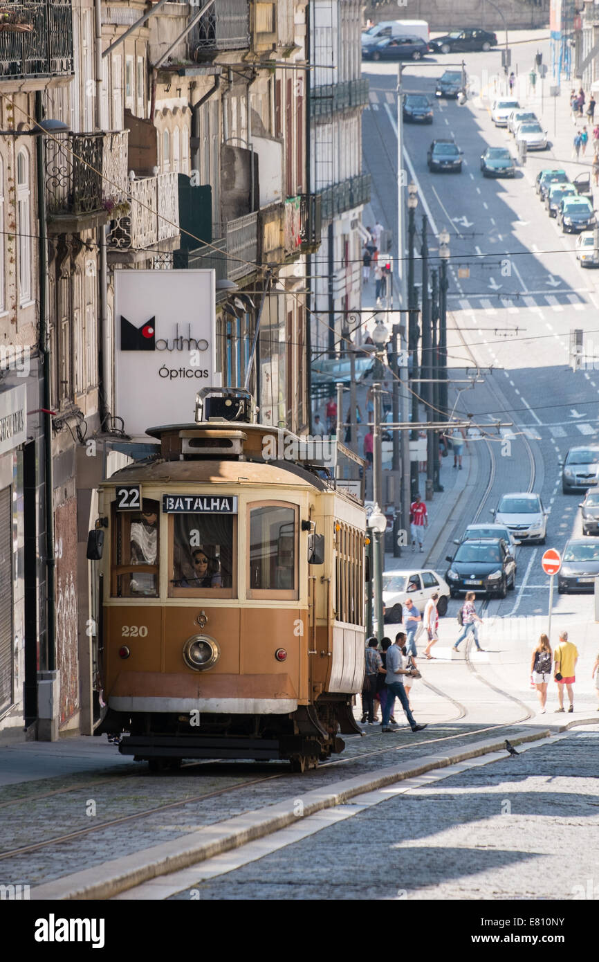 Oporto tram, Portugal Stock Photo