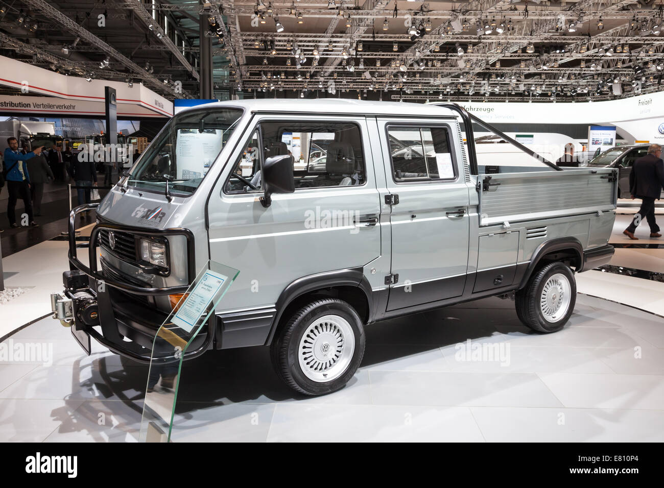 Historic VW T3 TriStar syncro at the 65th IAA Commercial Vehicles fair 2014 in Hannover, Germany Stock Photo