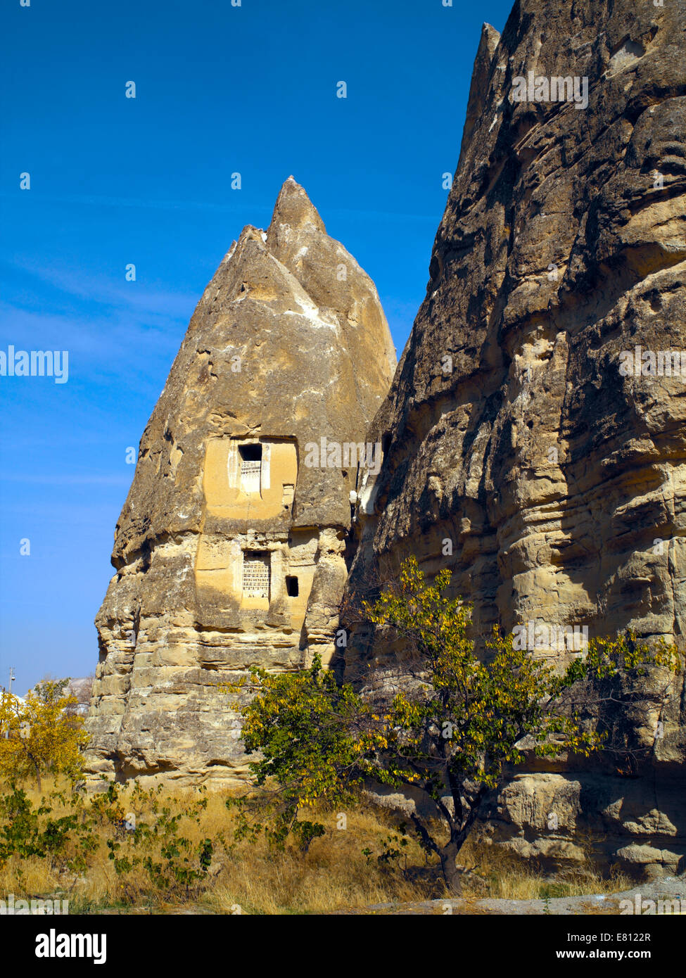 Cave dwellings in Goreme Stock Photo