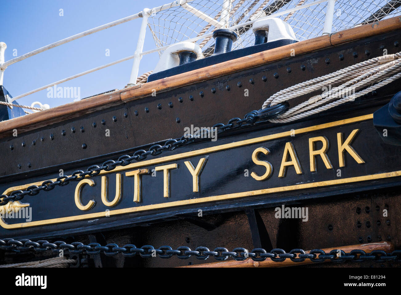 Cutty Sark Tea Clipper - London Stock Photo