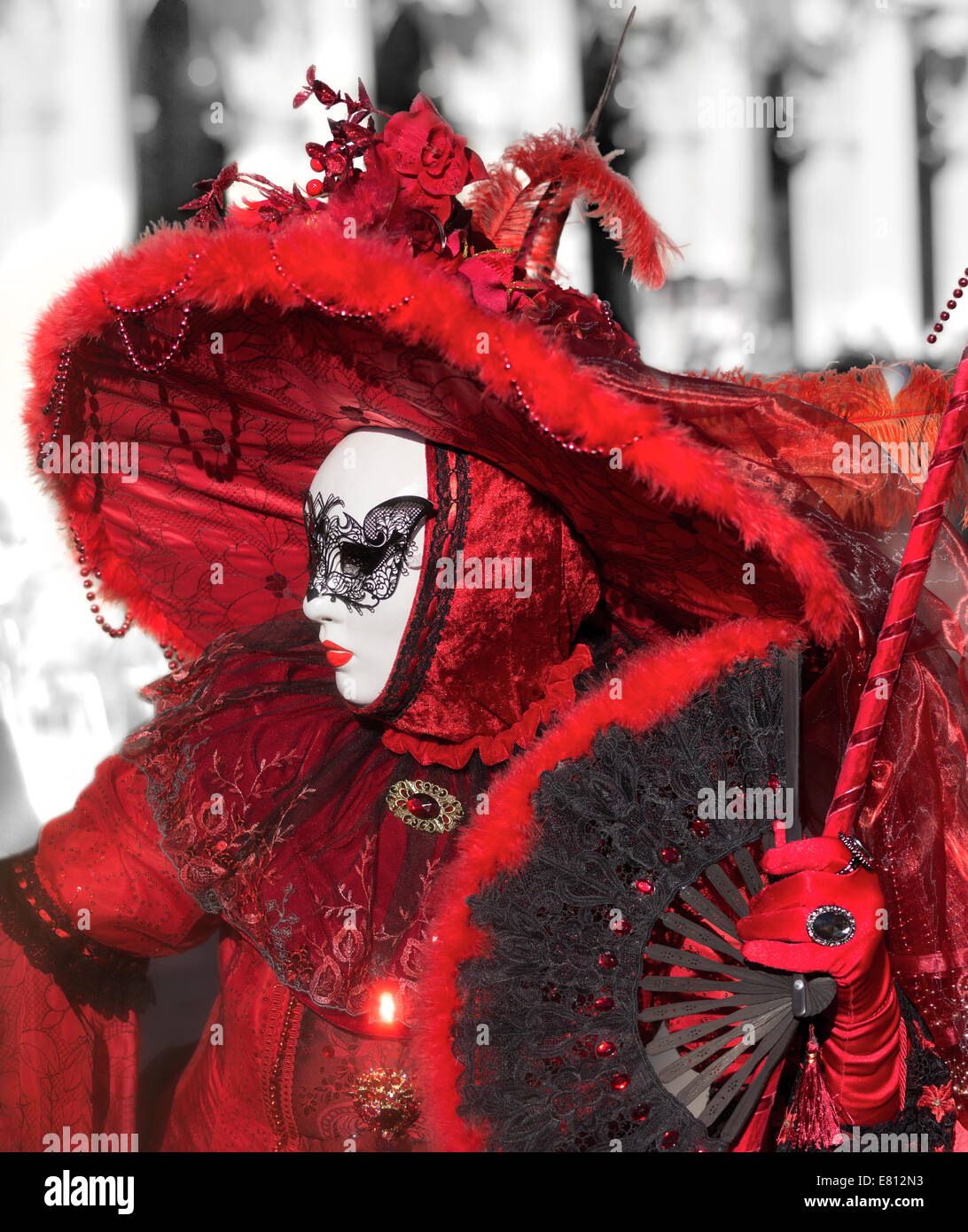 Black red costume venice carnival hi-res stock photography and images ...