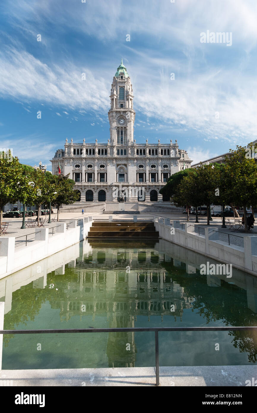 The town hall of Oporto, Portugal Stock Photo Alamy