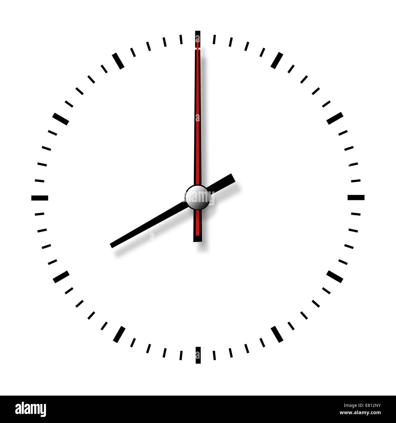 Objects Without Numbers Clock without numbers isolated on white background. Closeup Stock Photo ...