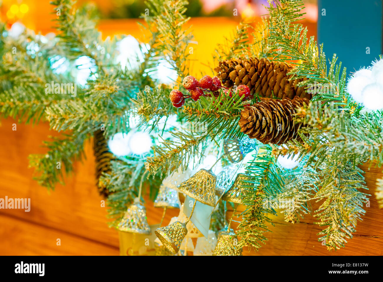 Festive Christmas decoration for the home Stock Photo