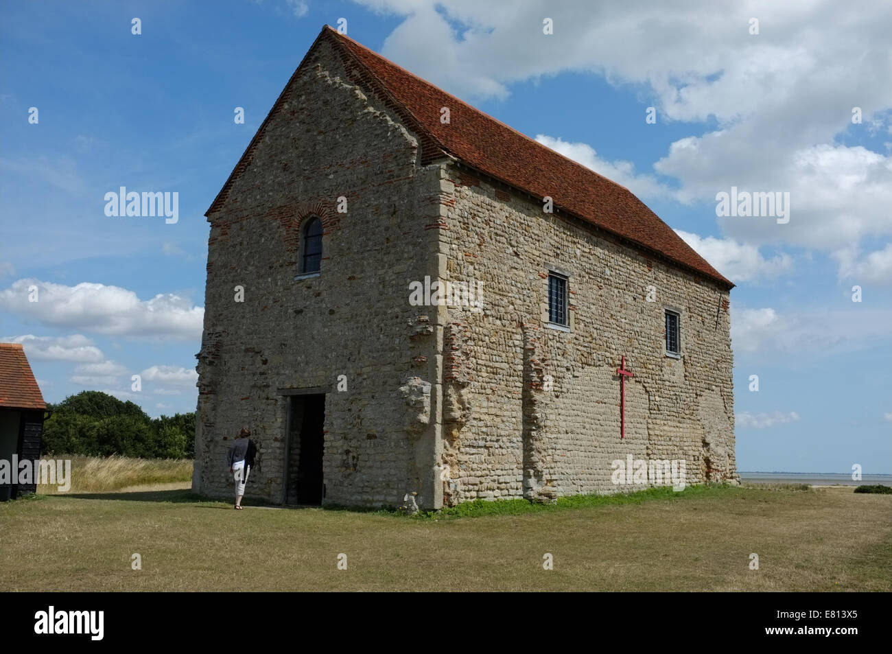 The Chapel of St Peter-on-the-Wall, Bradwell-on-Sea, Essex UK Stock Photo
