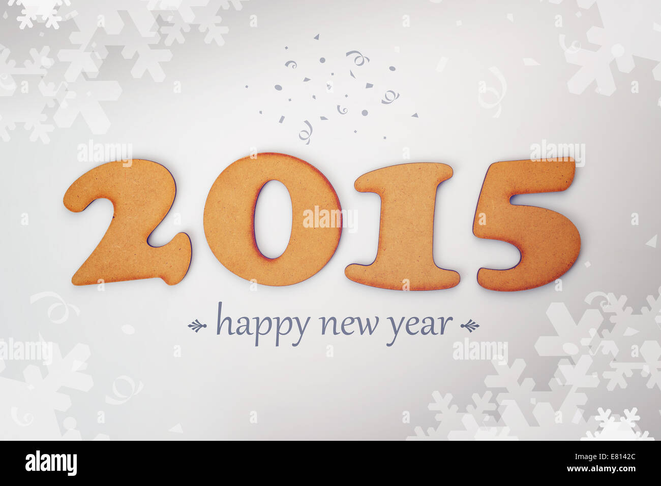Happy New 2015 Year, conceptual background with wooden figures Stock Photo  - Alamy, image size:1300x957