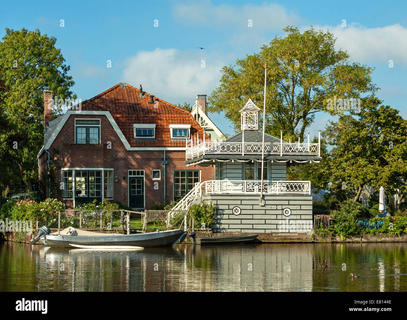Broek in Waterland, North Holland, The Netherlands: View on Swanenburgh, a historic pavilion, dating back to the 18th century. Stock Photo