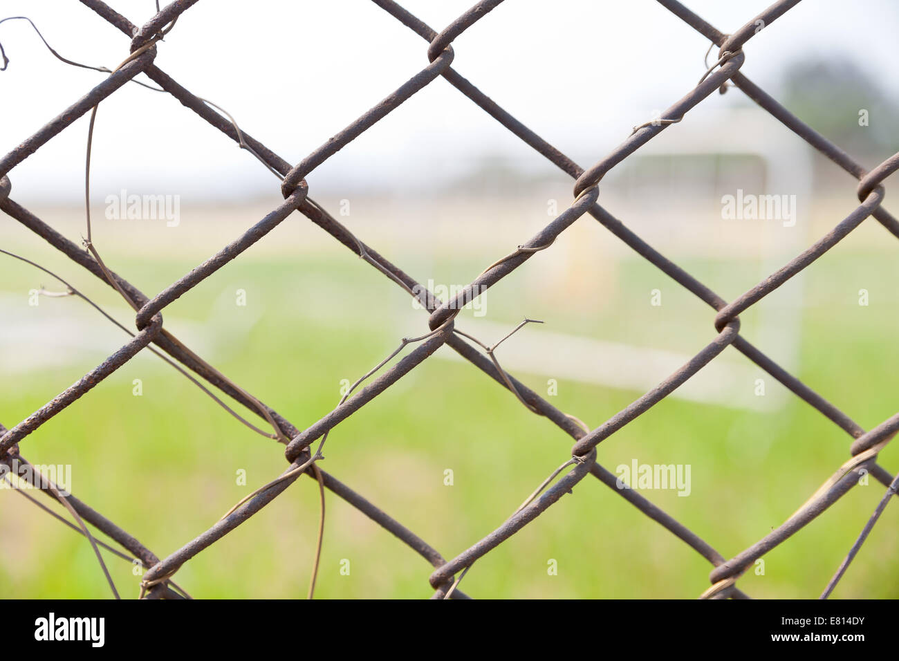 Iron hain fence Stock Photo