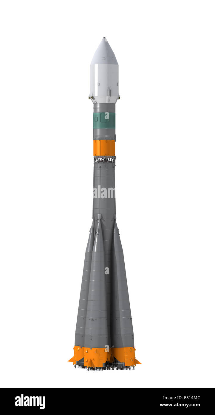 Carrier rocket 'Soyuz-Fregat '. 3D Model. Stock Photo