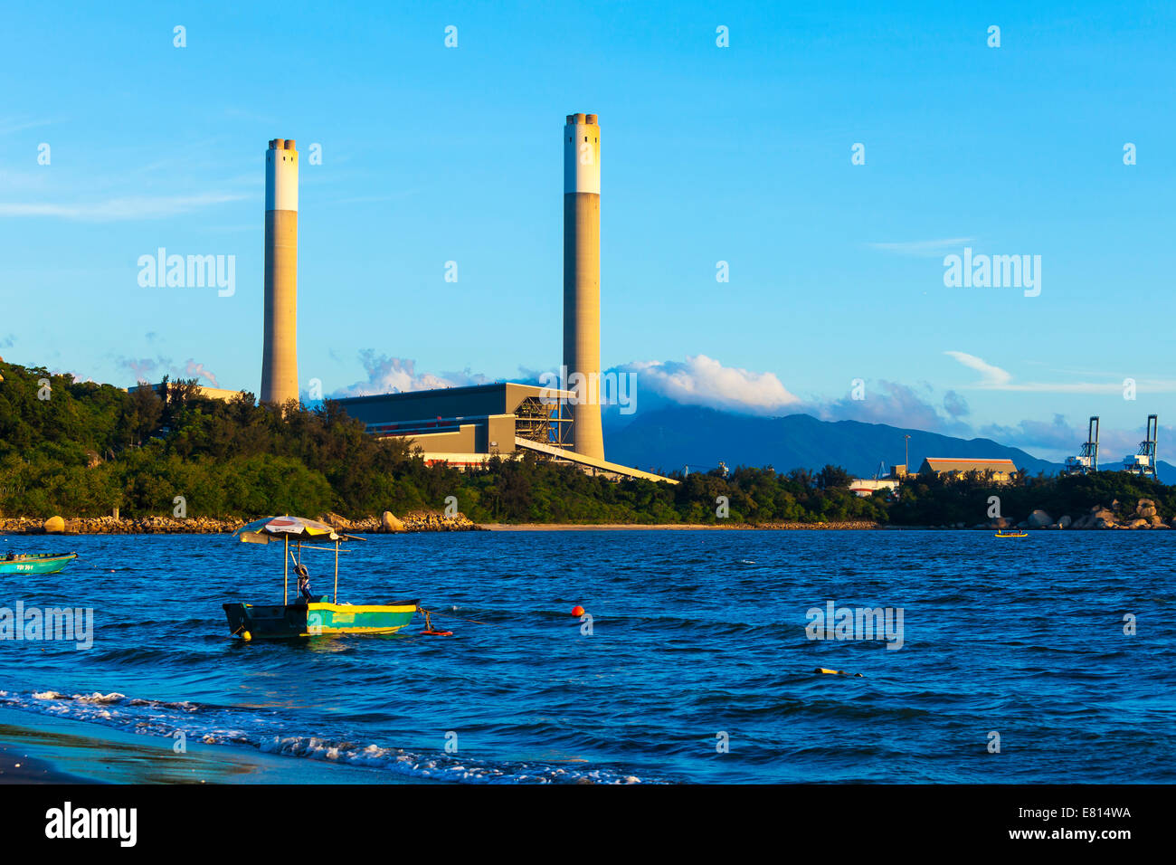 Power plant at day time Stock Photo