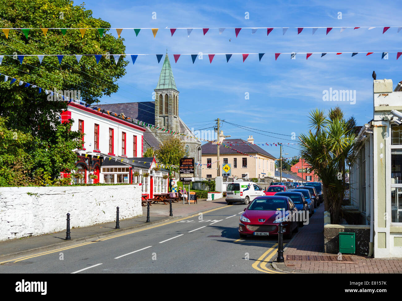 Main Street in Lisdoonvarna, County Clare, Ireland - the town is famous for its annual matchmaking festival Stock Photo