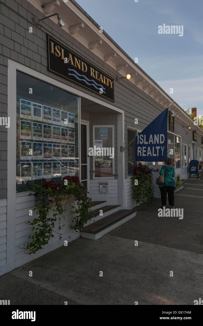 Island Realty Inc 4 Ferry Wharf Jamestown, RI Stock Photo
