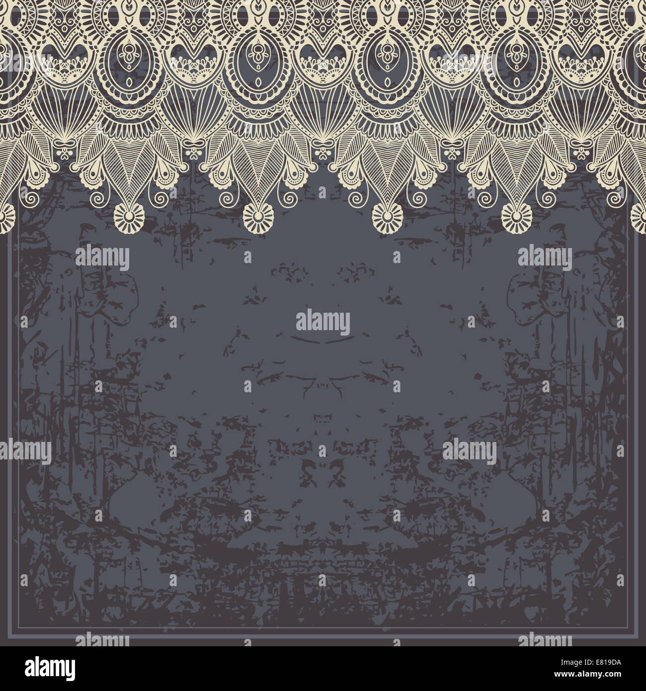 Ornamental floral pattern with place for your text Stock Photo - Alamy