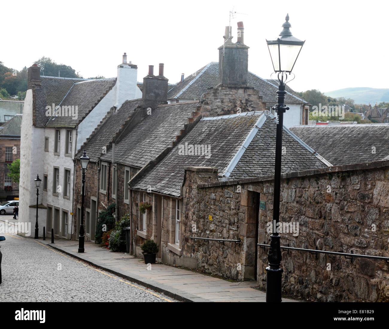 The approach road to Linlithgow Palace. Stock Photo