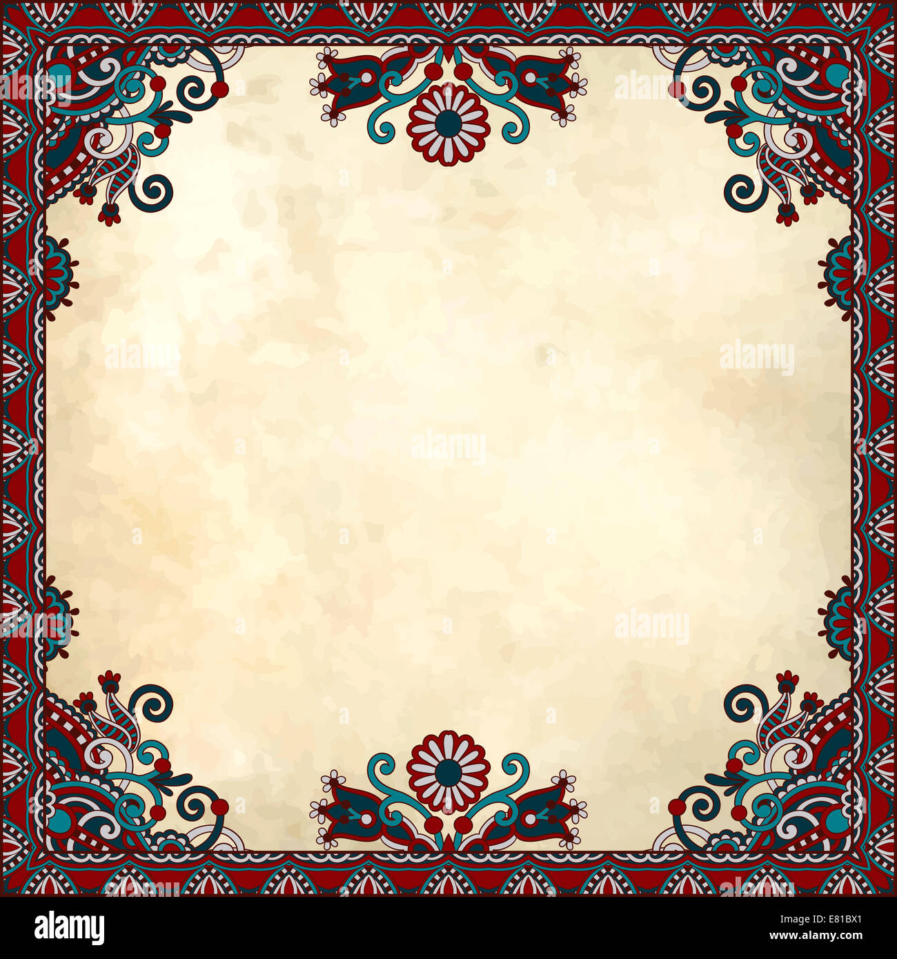 flower frame design on grunge background Stock Photo - Alamy