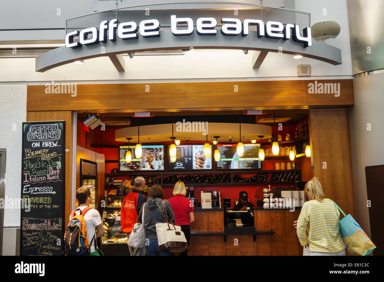 Miami Florida,International Airport,terminal,gate,Coffee Beanery,cafe