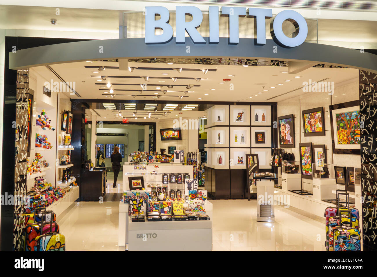 Miami Florida,International Airport,terminal,gate,shopping shopper shoppers shop shops market markets marketplace buying selling,retail store stores b Stock Photo