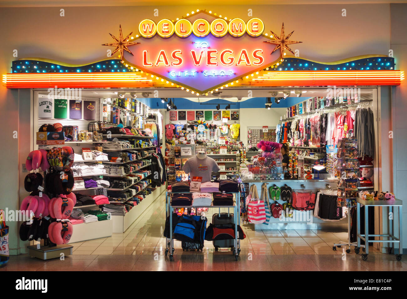 Nevada,Las Vegas,McCarran International Airport,LAS,terminal,gate,shopping shopper shoppers shop shops market markets marketplace buying selling,retai Stock Photo