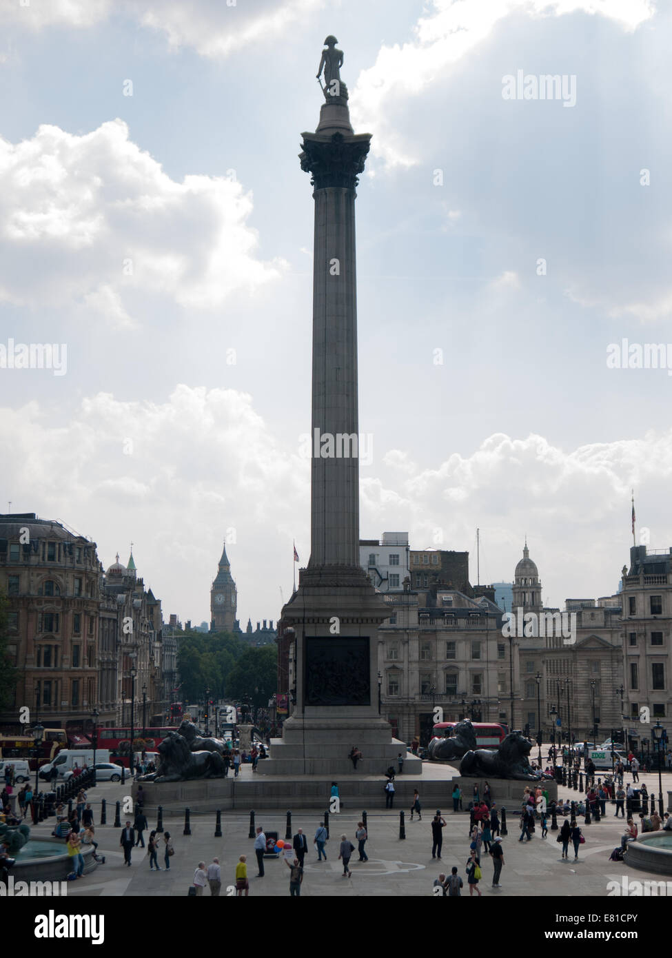 Nelson's column, Trafalgar square, London, UK Stock Photo