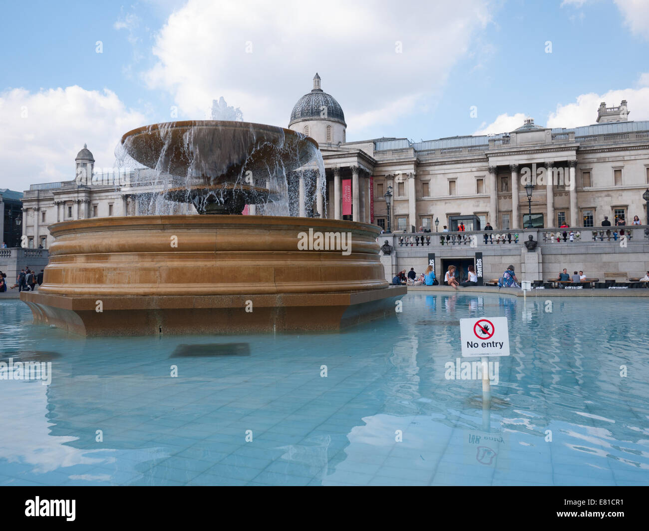 Fountain, Trafalgar square, London, UK Stock Photo