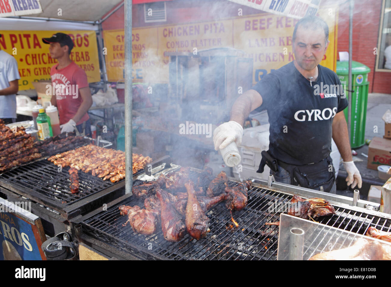 View of food vendor on Atlantic Antic Street Fair which is held