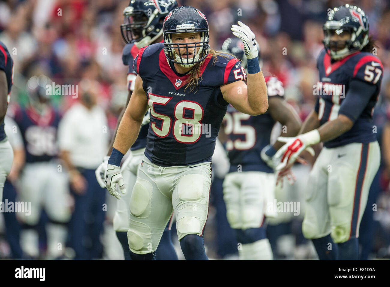 Houston, Texas, USA. 28th Sep, 2014. Houston Texans outside linebacker ...