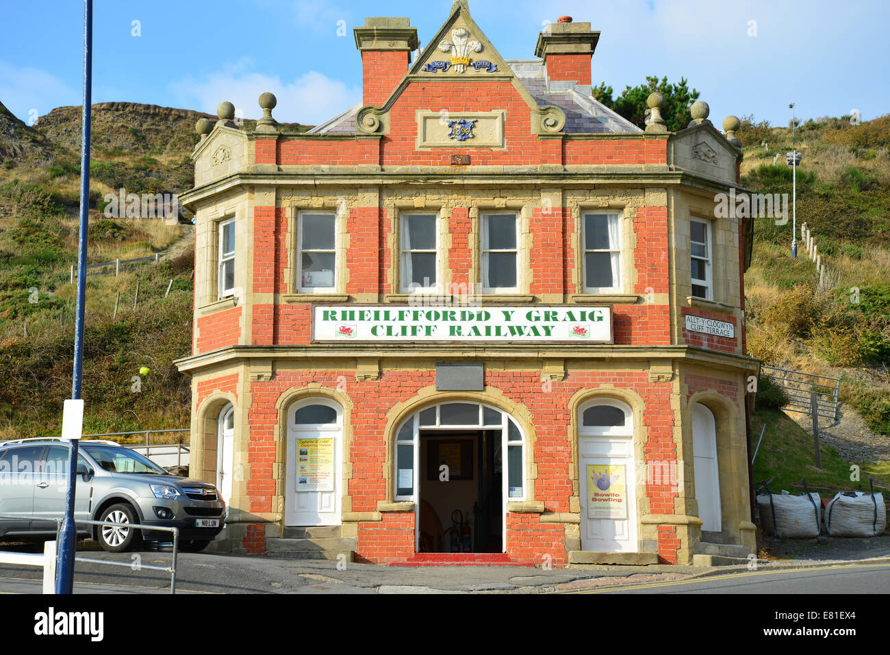 Aberystwyth Cliff Railway, Cliff Terrace, Aberystwyth, Ceredigion, Wales, United Kingdom Stock Photo