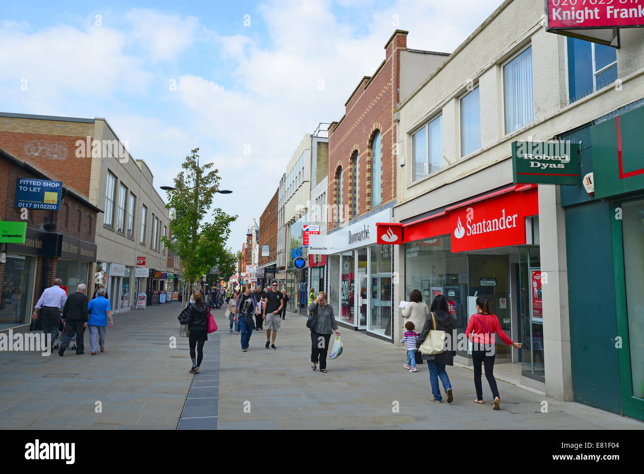 Pedestrianised Regent Street, Swindon, Wiltshire, England, United Kingdom Stock Photo