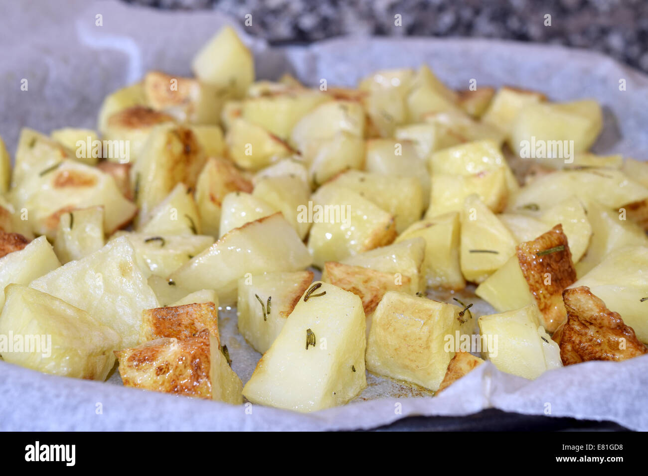 grilled potatoes Stock Photo