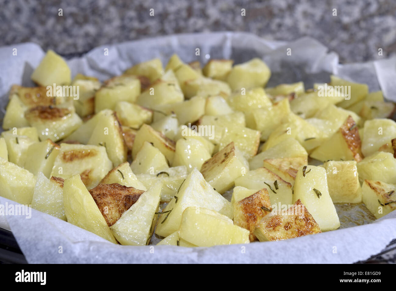 grilled potatoes Stock Photo