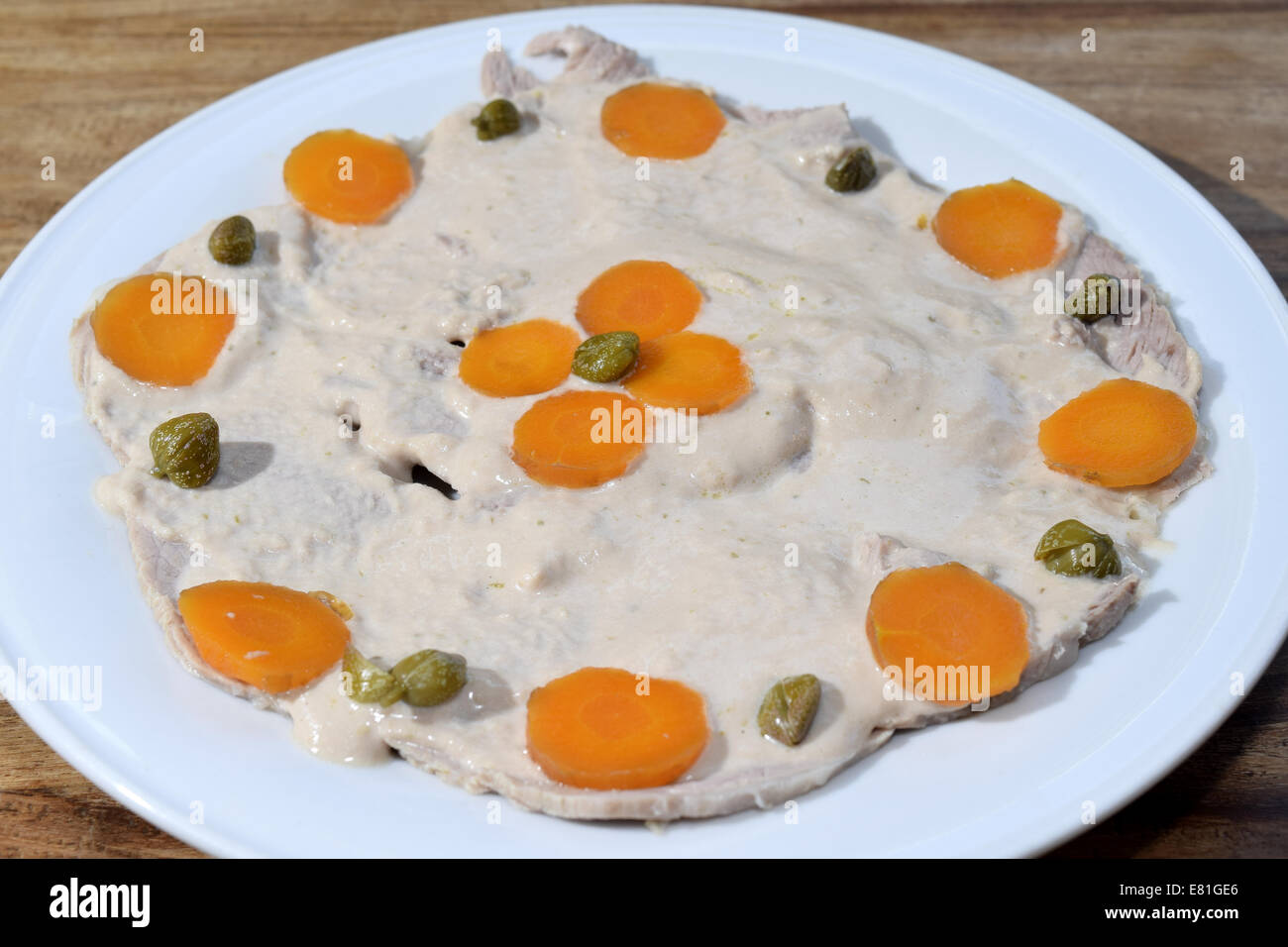 summer food Cold veal with tuna sauce Stock Photo Alamy